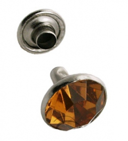 100er Pack Ziernieten Strassnieten Chatonnieten 6mm Bernstein