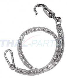 Anbindekette 70cm ummantelt mit Panikhaken und Karabiner