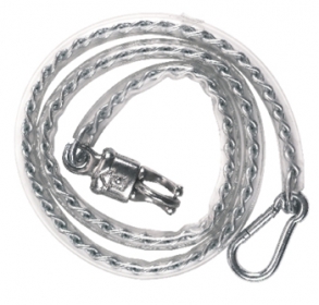 Anbindekette 140cm ummantelt mit Panikhaken und Karabiner