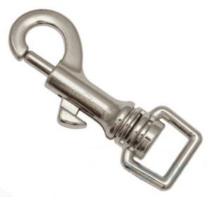 10er Pack Karabinerhaken 12 x 62mm mit geradem Wirbel