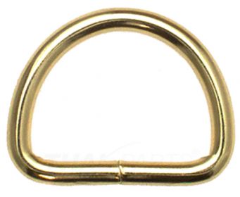 D-Ringe 30mm x22x3,8mm Stahl Gold vermessingt Halbrund Ring D Ringe D-Ring 10St 