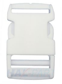 10er Pack Steckschnalle / Steckschlie�er 30mm Weiss Acetal