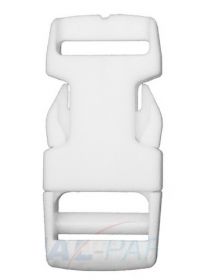 50er Pack Steckschnallen / Steckschlie�er 20mm Weiss Acetal