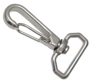 10er Pack Blattfeder Karabinerhaken 27 x 65mm Edelstahl Rostfrei