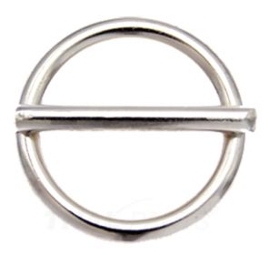 50er Pack Rundringe mit Steg 16mm Stahl, vernickelt