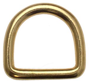 10er Pack D-Ringe 22mm x 18 x 4,0mm Messing Rein