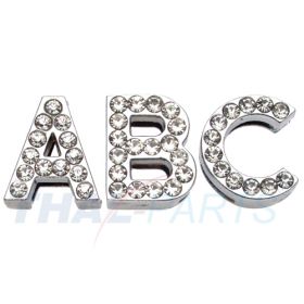 Strassbuchstabe - K - zum Aufschieben - 21mm - Strass Buchstaben