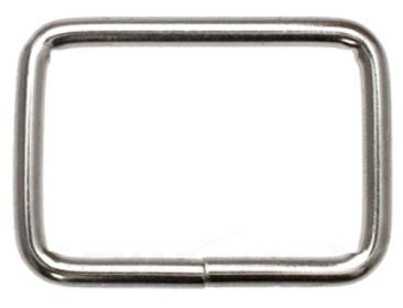 10er Pack Vierkantringe 20mm x 15 x 3,0mm Stahl, vern. Schlaufe Hoch