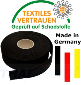 10m Gurtband 40mm Breit ca. 1,6mm stark / Schwarz Polypropylen
