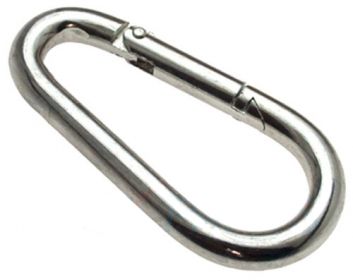 50er Pack Feuerwehr Karabinerhaken 120 x 11mm Form B  DIN 5299