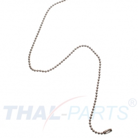 100er Pack Kugelketten 1,5mm x 102mm Silbern mit Verschluss