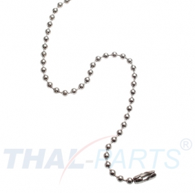 100er Pack Kugelketten 3,2mm x 150mm Silbern mit Verschluss