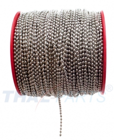 100m Kugelkette 2,4mm Silbern auf Rolle Kugelketten