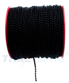 100m Kugelkette 2,4mm Schwarz auf Rolle Kugelketten