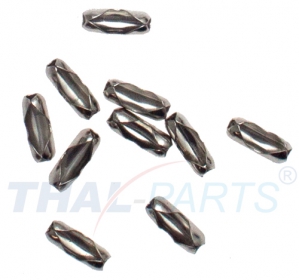 100er Pack Einpressverschl�sse f�r 2,4mm Kugelketten Silbern