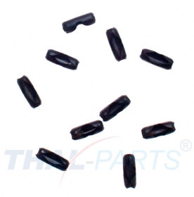 100er Pack Einpressverschlsse fr 2,4mm Kugelketten Schwarz