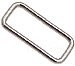 10er Pack Schlaufen 50mm x 26 x 6,5mm Rund Stahl, vernickelt Stark