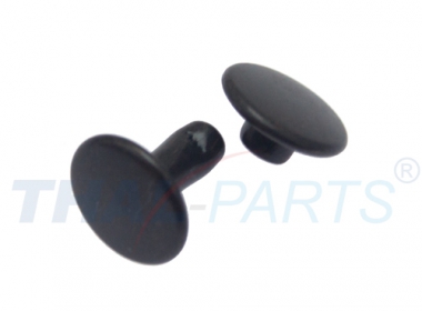 100er Pack Doppel Hohlnieten 13x12mm Unten zu Schwarz verkupfert