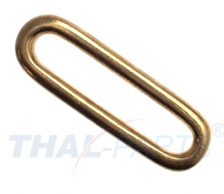 10er Pack Schlaufen 38 x 7mm Rund Messing rostfrei Schlaufe
