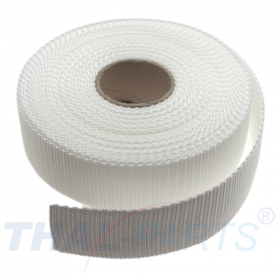 10m Gurtband 40mm Breit ca. 1,6mm stark / Rohweiss Polypropylen