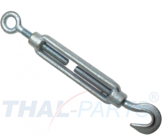 10er Pack Spannschloss M10 x 125mm Haken - �se DIN 1480 verzinkt Seilspanner