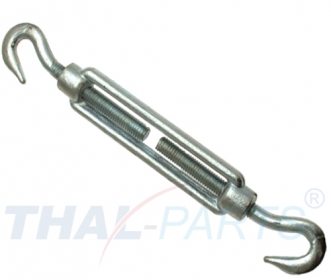 25er Pack Spannschloss M12 x 125mm Haken - Haken DIN 1480 verzinkt Seilspanner