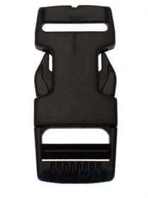 50er Pack Steckschnallen / Steckschlie�er 20mm Schwarz Acetal