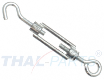 50er Pack Drahtspanner DIN 1390 M5 x 70mm Haken - �se Spannschloss