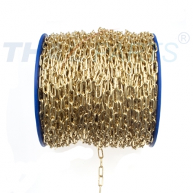 50m Uhrkette 1,1mm x 8,0mm x 4,5mm #U110 Messing Gold Zierkette fr Glasbild