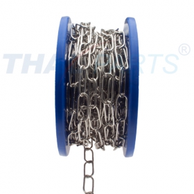 20m Zierkette 2,8mm x 33,5mm vernickelt aus Runddraht #5030 Dekokette