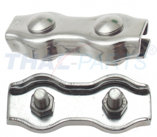 Duplex Drahtseilklemme 3mm Edelstahl Rostfrei Niro V4A Duplexklemme