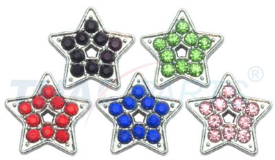 5er Pack Strassmotive Star Sortiment zum Aufschieben f�r 10mm Gurtband