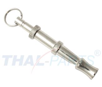 Hundepfeife Messing vernickelt 58mm