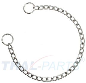 Hunde Halskette kurzgliedrig 3,5mm x 60cm 1-reihig Kettenhalsband Hundehalskette
