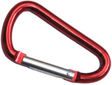50er Pack Aluminium Karabinerhaken 46mm x 3,8mm Rot Karabiner
