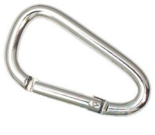 50er Pack Aluminium Karabinerhaken 60mm x 5,6mm Silbern eloxiert