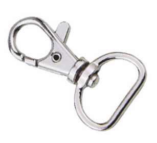 10er Pack Karabinerhaken 20 x 43mm mit geradem Wirbel Silbern
