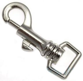 10er Pack Karabinerhaken 16 x 62mm mit geradem Wirbel