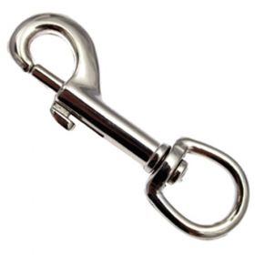 10er Pack Karabinerhaken 16 x 84mm mit rundem Wirbel