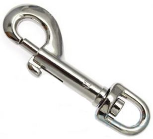 10er Pack Karabinerhaken 9 x 62mm mit rundem Wirbel