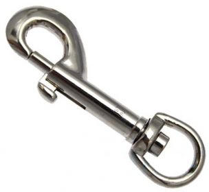 10er Pack Karabinerhaken 12 x 78mm mit rundem Wirbel
