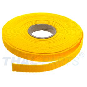 10m Gurtband 15mm Breit ca. 1,6mm stark / gelb Polypropylen