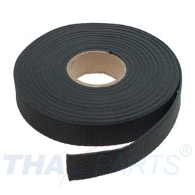 10m Gurtband 25mm Breit ca. 1,6mm stark / dunkelgrau Polypropylen