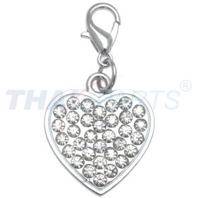 Strassanhnger Charm Herz #30b Strass / Schmuck Anhnger
