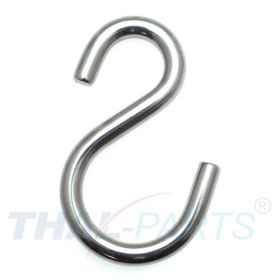 10er Pack S-Haken asymmetrisch 6mm x 61mm Edelstahl V4A