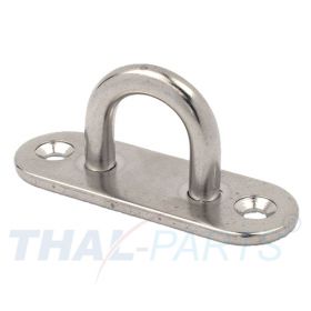Augplatte lang 80mm x 6mm Edelstahl A2 gestanzt und geschweisst
