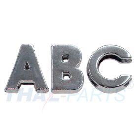 Buchstabe Chrom Silbern - X - zum Aufschieben #SL005 14mm