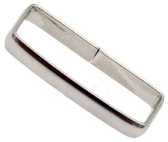 50er Pack Schlaufen 18mm x 9 x 4mm Halbrund Stahl vernickelt