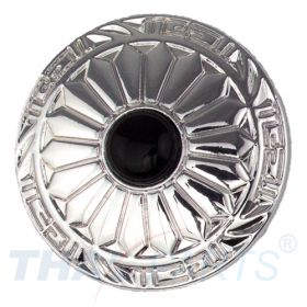 Concho #075 30mm Wild Hearts Conchos Silber Stein Schwarz
