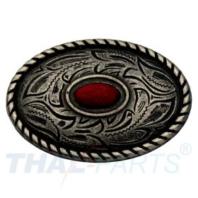 Concho #057 Southwestern Oval Conchos 35mm x 25mm Stein Rot